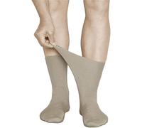 SubMeHa Mens Natural Cotton Rich Socks, Seamless Comfortable Breathable Bio Crew Socks Available In Multicolours UK Size 6-10 6 Pair Pack (UK, Alpha, One Size, Regular, Regular, 6, Beige)