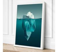 Submerged Depths Coastal Canvas Wall Art Print 24x16 Inch