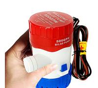 Submersible Boat Bilge Water Pump 12v 1100gph Non-Automatic Marine Electric Bilge Pump for Ponds, Pools, Spas Silent, Boat Caravan RV Submersible (Non-Automatic 500GPH Pump- 3/4" Outlet)