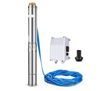 Submersible Deep Well Pump 1.5HP with 40m Cable, Borehole Water Pump for Efficient Water Supply, Ideal for Residential and Irrigation Use