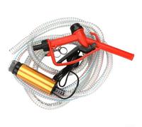 Submersible Diesel Oil Water Pump Compatible with 12V 24V 220V, Featuring 51mm Stainless Steel Pump Body and 4 Meter Flexible Hose for Fuel Transfer Performance (Yellow 24V)
