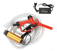 Submersible Diesel Oil Water Pump with Multi Voltage 12V 24V 220V Compatibility, Stainless Steel 51mm Pump and 4 Meter Flexible Steel Hose for Reliable Fuel Transfer (Yellow 220V)