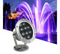 Submersible LED Fountain Light - LED Swimming Pool Underwater Light, AC12/24V LED Fountain Light Pond Lights, Waterproof IP68 Underwater Pool Light, Full Stainless Steel Landscape Light(Warm White Lig