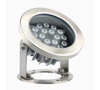 Submersible LED Fountain Light - Underwater Landscape Light, DC 24V Underwater Spotlight, LED Stainless Steel Underwater Light, IP68 Outdoor Waterproof Floodlight, 360° Angle Adjustment(Blue Light,6W)