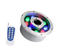 Submersible LED Pool Lights - With Remote Control Waterproof Underwater Light, LED Ring Fountain Lamp, RGB Color Change Water Feature Lamp, IP68 Waterproof Middle Hole Pond Lighting Light ( Color : RG