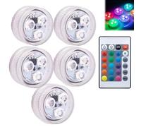 Submersible LED Pool Lights with Remote - Underwater LED Pool Lights For Ground and Camping 4 Pools Modes Bucket,16 Colors B