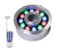 Submersible LED Ring Fountain Light, 24V RGB Color Change Underwater Pond Spotlight, IP68 Waterproof Underwater Landscape Lighting for Decoration, for Fountain Pool Garden(RGB,18W)