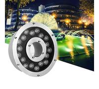 Submersible LED Ring Fountain Light, 24V RGB Color Change Underwater Pond Spotlight, IP68 Waterproof Underwater Landscape Lighting for Decoration, for Fountain Pool Garden(Red,9W)