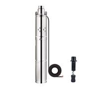 Submersible Pump Ultra-Quiet Water Pump 150W 350W 750W Solar Water Pump 12V 24V 48V 60V Submersible Well Screw Bulit in Controller(750W-DC48V)