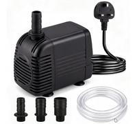 Submersible Water Pump 1500L/H,25W Water Feature Pump Quiet Design 2m Head | Small Pond Pump with 2.8m Power Cord and 3 Nozzles, Fountain Pump for Aquariums, Fish Tanks, Ponds, Hydroponics