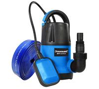 Submersible Water Pump 250w + 5m Hose Fast 5000 ltr/hr Flow Silverline DIY