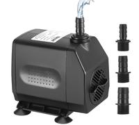 Submersible Water Pump, 3000L/H 45W Aquarium Water Pump 3m High Lift with Flow Control, Ultra Quiet Water Feature Pump with Filter and 3 Nozzles 2 m Cable for Pond Fountain Aquarium Waterfalls Garden