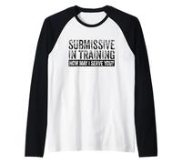 Submissive in Training BDSM Sub Dom Kinky Yes Daddy Vintage Raglan Baseball Tee