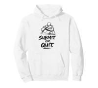 Submit or Quit Line Art Fighter Workout Gym Combat Gift Pullover Hoodie