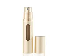 SUBORAWOS 5ML Perfume Atomiser,Refillable Perfume Spray Bottles,Mini Cologne Dispenser,Empty Fragrance Spray Bottle for Travel(Gold)