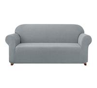 subrtex 1 Piece Sofa Cover Polyester Elastic Seat Cover Home Sofa Liner (4 Seater, Light Grey)