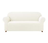 subrtex 1-Piece Stretch Sofa Cover Spandex Jacquard Fabric Slipcovers for Couch, Armchair, Machine Washable (XL Sofa, Cream)