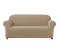 subrtex 1-Piece Stretch Sofa Cover Spandex Jacquard Fabric Slipcovers for Couch, Armchair, Machine Washable (XL Sofa, Sand)