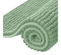 SUBRTEX Bathroom Rugs, 24" x 36" Chenille Bath Rug Soft Short Plush Bath Mat Soft Shower Mat Water Absorbent Shower Mat Quick Dry Machine Washable, Sage Green