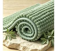 SUBRTEX Bathroom Rugs, 24" x 44" Chenille Bath Rug Soft Short Plush Bath Mat Soft Shower Mat Water Absorbent Shower Mat Quick Dry Machine Washable, Sage Green