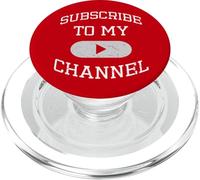 Subscribe To My Channel Content Creator Social Media PopSockets PopGrip for MagSafe