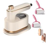 Subscrsidewa/Telegraph Handheld Portable Iron,Dry and Wet Dual-Purpose Hanging Ironing Machine,Small steam iron with anti-scalding base,equipped with 50ml water tank,180°rotating handheld (White)