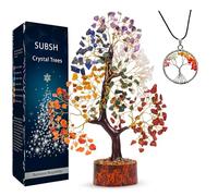 SUBSH Crystal Tree of Life, Chakra Gemstone Pendant, 7 Chakra Healing Trees for Home Decor, Office Desk Decor, Room Decor, Bonsai Trees for Positive Energy, Good Luck Birthday Gifts for Women 10-12"