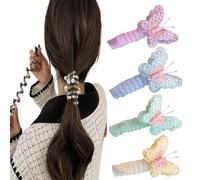 Subsistenceed-No Damage Soft Elastic Spiral Hair Ties, Twisted hair wire pony hairwire for women, Soft Pearl Braided Telephone Elastic Spiral Hairs Ties for Everyday Wear Special Occasions(4PCS G)