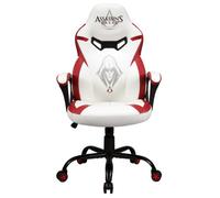 Subsonic - Assassin's Creed Gaming Chair for Children and Teens - Ergonomic Office Chair with High-Density Foam, Rocking Mechanism and Comfortable Armrests - Adjustable Height - White and Red