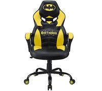 Subsonic Batman Gaming Office Chair DC Comics Junior Official Licence Kids | Official Batman DC Comics kids gamer office chair - 5cm HD foam, embroidery, ergonomic & height-adjustable rocking seat