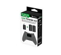 Subsonic Battery kit for Xbox One/Xbox One X controller with 2 Batteries and USB Power Kit, White