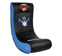 Subsonic - Brawl Stars Crow Gaming Rocking Chair - Officially Licensed ergonomic Rocking Chair - Black and Blue Faux Leather with Embroidery - Comfortable for the Living Room or Bedroom