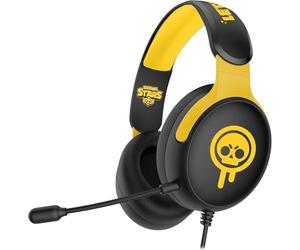 Subsonic Brawl Stars Wired Gaming Headset - PS5 PS4 Switch 2 Xbox PC Black | Official Brawl Stars skull design wired headphone with mic and USB-C adapter - PS5, PS4, Switch, Switch 2, Xbox, PC