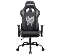 Subsonic Motorhead - Gaming chair or office chair, gamer chair for adults, comfortable seat, integrated headrest, adjustable armrests and height, ergonomic backrest - Black