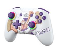 Subsonic - One Piece Wireless Controller for Switch 2 / Switch - Ergonomic Luffy Gear 5 Bluetooth Controller with LEDs, Vibration and Gyroscope - White
