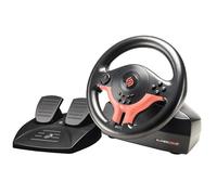 Subsonic Racing SV250-S Gaming Wheel for Switch 2 and Switch - Red | Steering Wheel with Pedals and Paddles - Vibration - 3 Sensitivity Modes - Diameter 22 cm, Rotation 180°