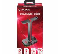 Subsonic Raiden Dual stand for 2 gaming headsets with LED and 2 USB ports PC NEW