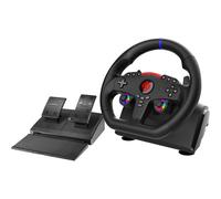Subsonic - Superdrive 270 GT-5 Steering Wheel - PS5 LED Steering Wheel with dual sticks, 270° rotation, Pedals and Paddle shifters. Compatible with PS5 and PC - Black