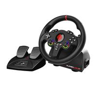 Subsonic - Superdrive 220 RS Steering Wheel - Dual Joystick LED Racing Wheel, 180° Rotation, with Pedals and Paddle Shifters. For Switch 2 / Switch, PS4, PC, and Xbox - Black