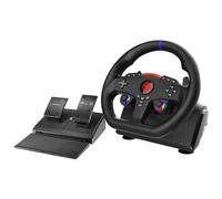 Subsonic - Superdrive 270 GT-5 Steering Wheel - PS5 LED Steering Wheel with dual sticks, 270° rotation, Pedals and Paddle shifters. Compatible with PS5 and PC - Black