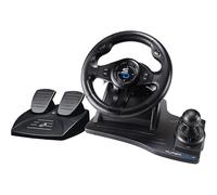 Superdrive - GS550 Racing steering wheel with Pedals, paddles shifter, shifter & vibration for Xbox Serie X/S, PS4, Xbox One, PC (programmable f