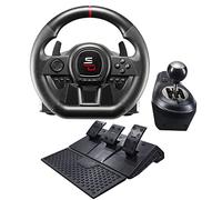 Subsonic - Superdrive GS650X Steering Wheel with Manual Shifter, 3 Pedals, and Paddle Shifters. Racing Wheel for Xbox Series X/S, PS4, Xbox One - Black