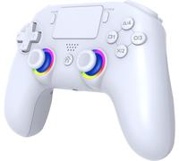 Subsonic PS5 & PC Wireless Controller - 2 Back Paddles - RGB White | Wireless PS5 & PC controller - 2 back paddles, turbo, RGB LED, 6-axis gyro, touchpad & 10h battery. All pro