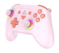 Subsonic - Wireless controller for Switch and Switch Oled - Gamepad bluetooth controller with LED, vibrations ant 6 axis gyro - Pink