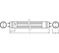 SUBSTITUBE ENTRY EM 20W 865 LINEAR LED TUBE 20W 230V G13 T8 865