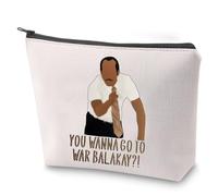 Substitue Teacher Cosmetic Bag You Wanna Go to War Balakay Makeup Bag with Zipper Key and Peele Toiletry Bag (War Balakay)