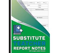 Substitute Teacher Report Notes: Daily Classroom Report Log Book for Substitute Teachers | Record Lesson Plans, Student Behavior, and Teacher Feedback