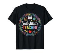 Substitute Teacher Value Graphic T-Shirt, Men, Black, S