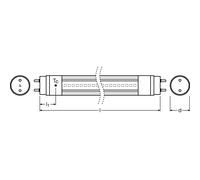 G13 T8 LED Strip Lights 1200mm 16.2W 1800lm 6500K ST8E-1.2M 16W/865 ENTRY EM 405807580799 ENTRY EM 40580799