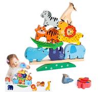 SubTack Montessori Toys for 1 2 Year Olds - Wooden Animal Stacking Toys for Toddlers,Building Blocks, Learning Fine Motor Skills, Montessori Toys for 1+ Year Old, Gifts for 2 3 4 Year Old Girls Boys